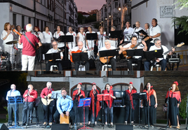 Los dos primeros grupos que actuaron en las plazas