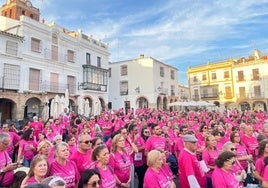 Los particiantes antes de la marcha