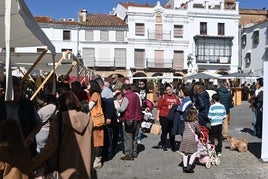 Apertura del mercado en la Plaza Grande