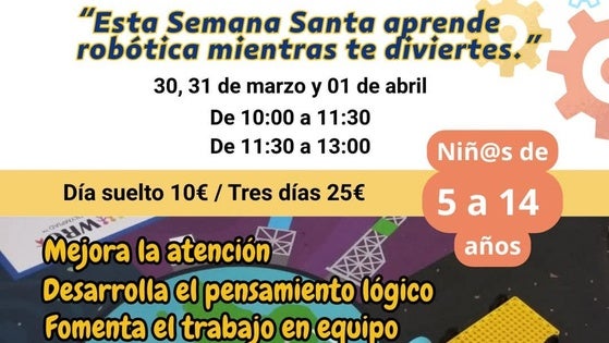 Los más pequeños podrán participar esta Semana Santa en un taller de robótica