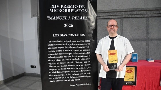 Pedro Peinado recogió el XIV Premio de Microrrelatos por 'Los días contados'