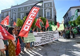 Concentración de los sindicatos en junio de este mismo año