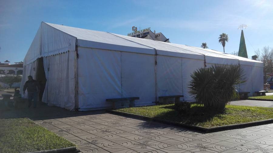 Instalación de las carpas 