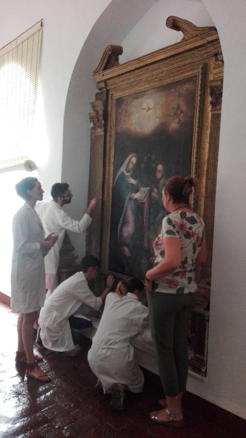 Alumnos restauran una obra del siglo XVII 