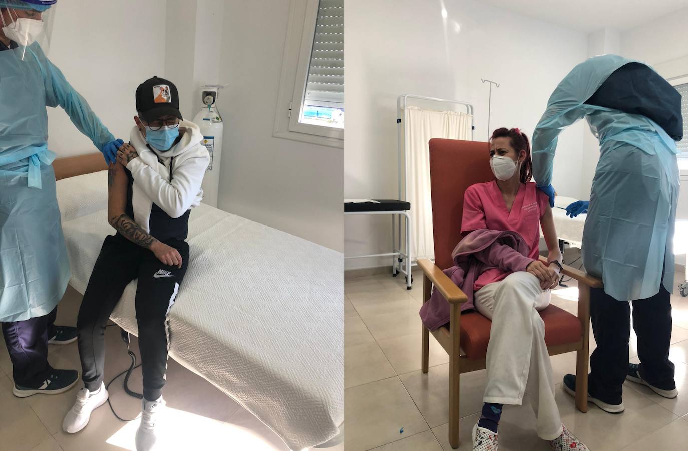 Los trabajadores de la residencia también se vacunaron 