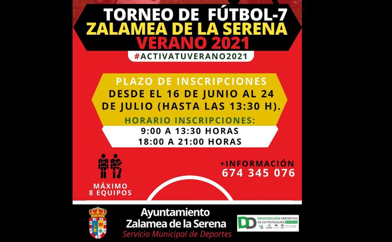 Cartel inscrpciones torneo fútbol 7 