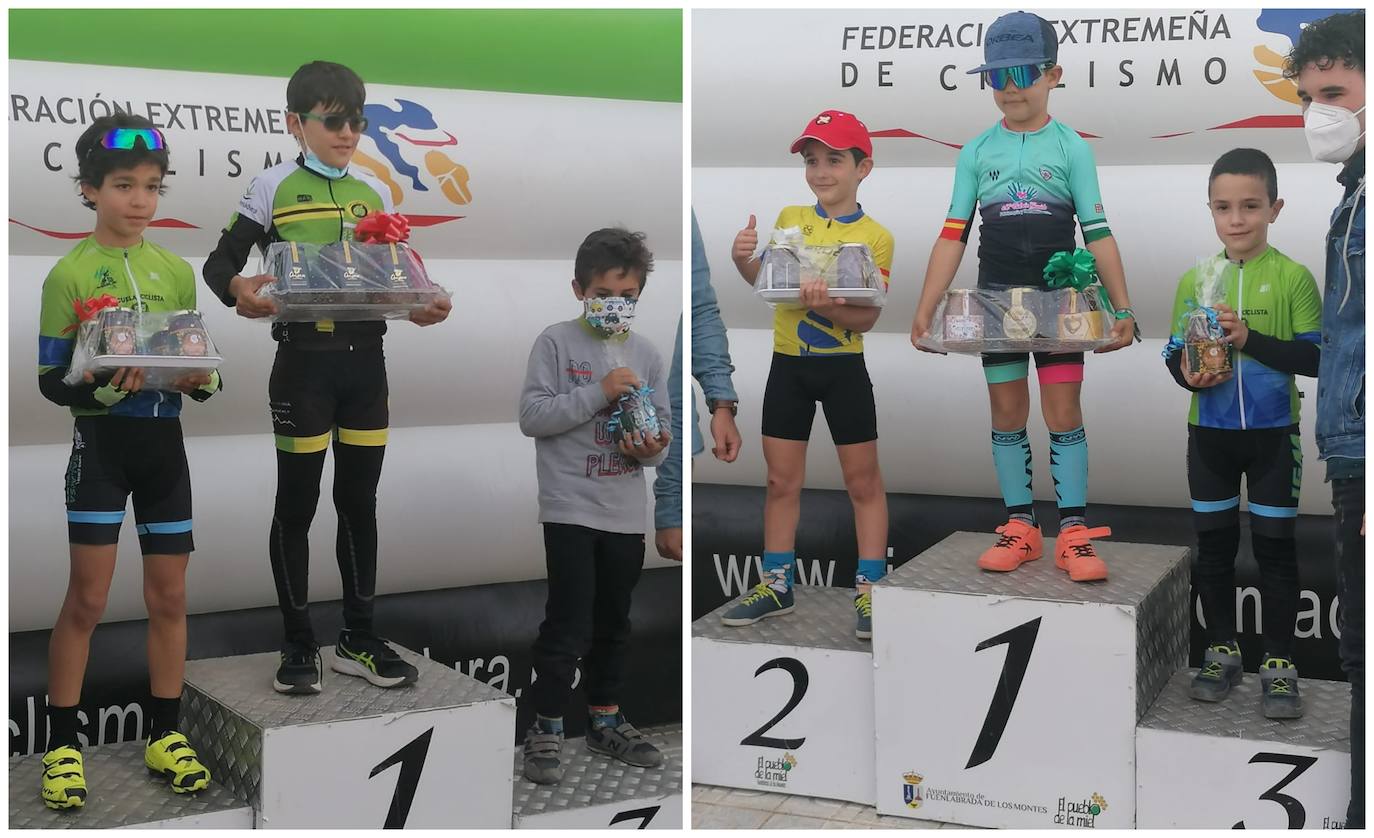 A la izquierda, Miguel, segundo puesto en principante. A la derecha, Jorge, 3º en la categoría promesa 