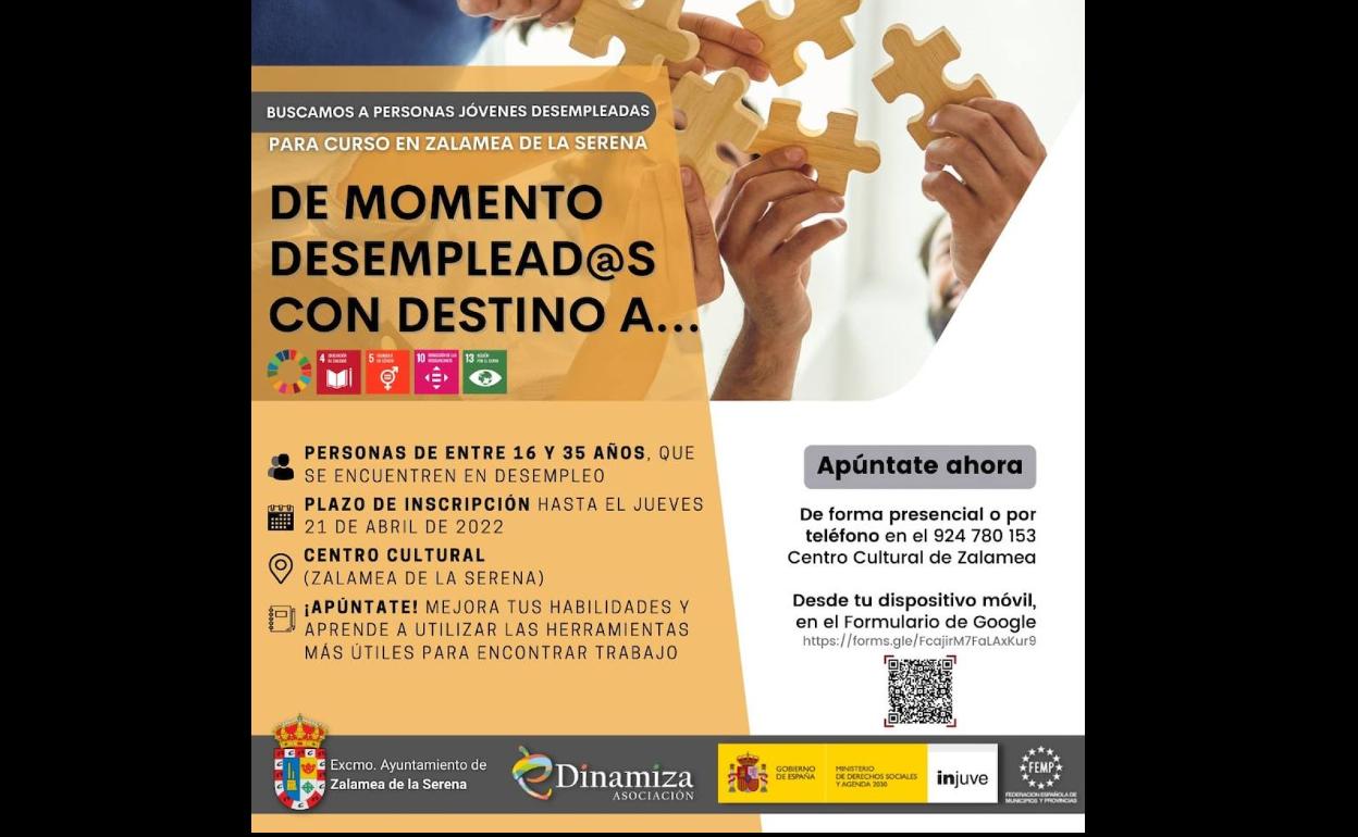 Abierto el plazo de inscripción para participar en el curso 'De Momento Desemplead@s con destino a…'