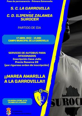 Cartel partido de ida fase de permanencia 