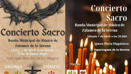 La Banda de Música de Zalamea comienza su Semana Santa con dos conciertos Sacros