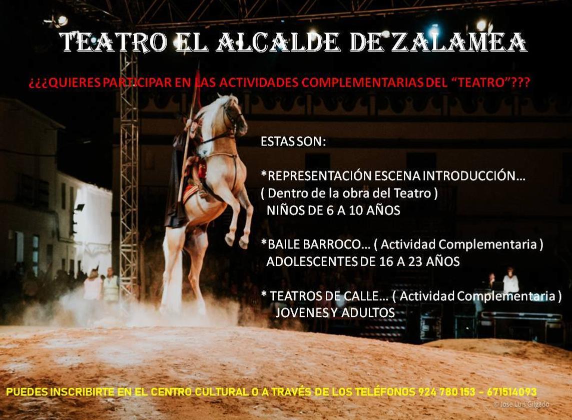 Inscripciones abiertas para las actividades paralelas al teatro 'El alcalde de Zalamea'