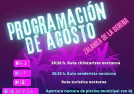 Extenso programa de eventos durante el mes de agosto en Zalamea