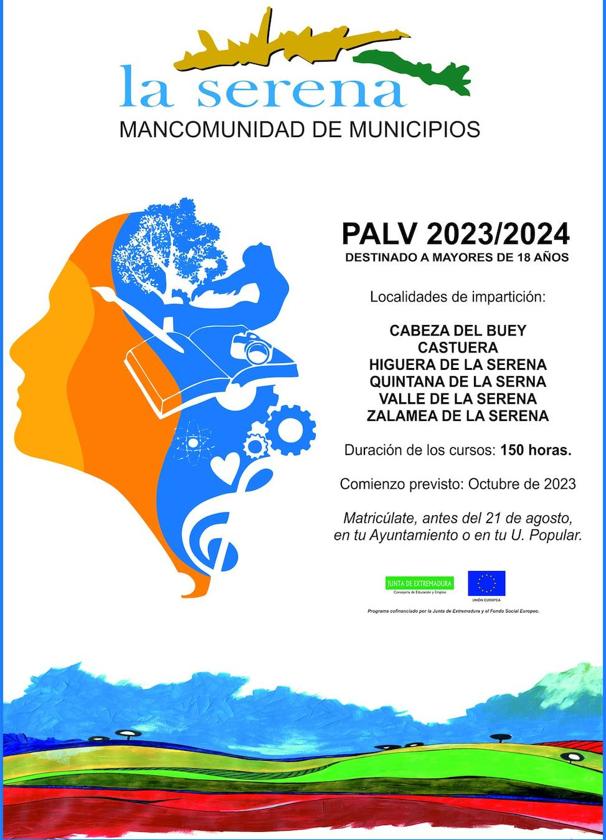 Abierto el plazo de matriculación de la formación para mayores de 18 años dentro de los PALV