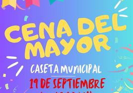 La 'Cena del mayor' se celebrará el 19 de septiembre