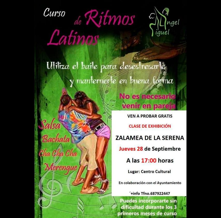 Curso de ritmos latinos en Zalamea de la Serena