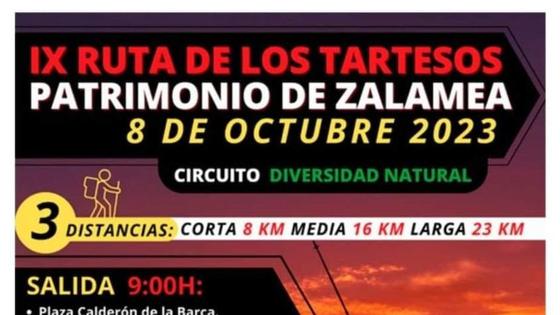 La IX edición de la 'Ruta de los Tartesos. Patrimonio de Zalamea' se celebrará el 8 de octubre