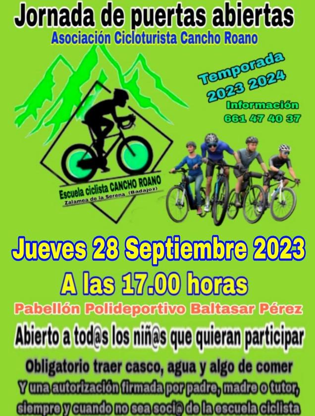 La Asociación Cicloturista Cancho Roano organiza una jornada de puertas abiertas