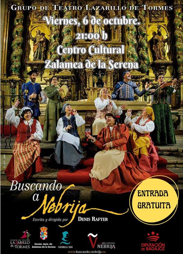 El grupo de teatro Lazarillo de Tormes lleva a Zalamea la obra 'Buscando a Nebrija'