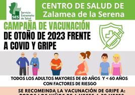 Comienza la campaña de vacunación Gripe-Covid en Zalamea de la Serena