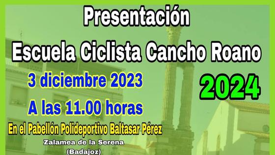 La AC Cancho Roano presenta a los deportistas que forman parte de su Escuela Ciclista