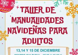 Talleres de manualidades de adultos en el Centro Cultural