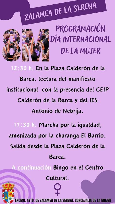 Imagen principal - Zalamea se une a la conmemoración del Día Internacional de la Mujer