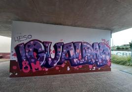 Nuevo graffity en el instituto de Zalamea de la Serena.