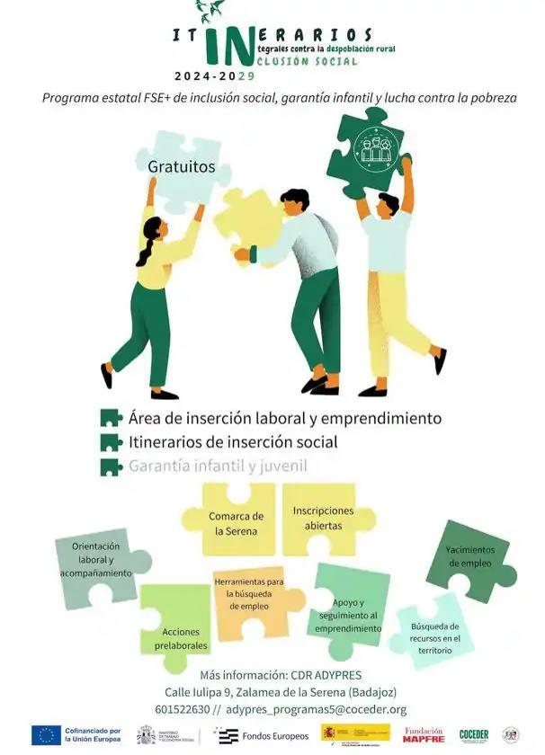 El Ayuntamiento de Zalamea y Adypres Zalamea firman un convenio de colaboración para los 'Itinerarios Integrales Contra la Despoblación Rural de Inclusión Social'