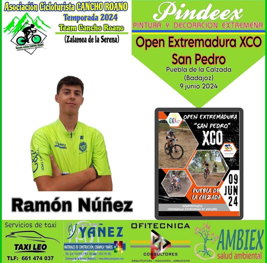 Ramón Núñez se desplaza hasta Puebla de la Calzada para el Open de Extremadura de XCO 2024