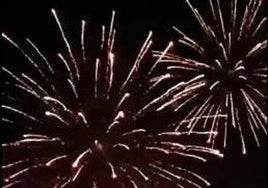 Fuegos artificiales tras el pregón.