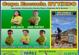 Varios ciclistas de la AC Cancho Roano están en Hornachos participando en la Copa Escuelas