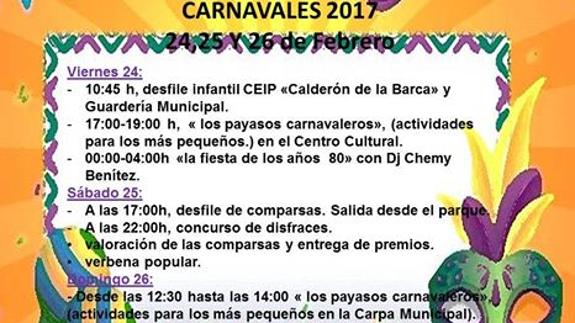 Todo listo para la celebración del Carnaval 2017