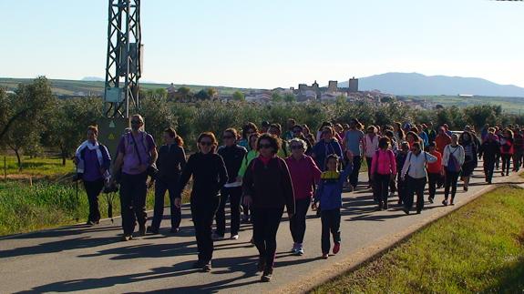 Los participantes a la salida del Zalamea 