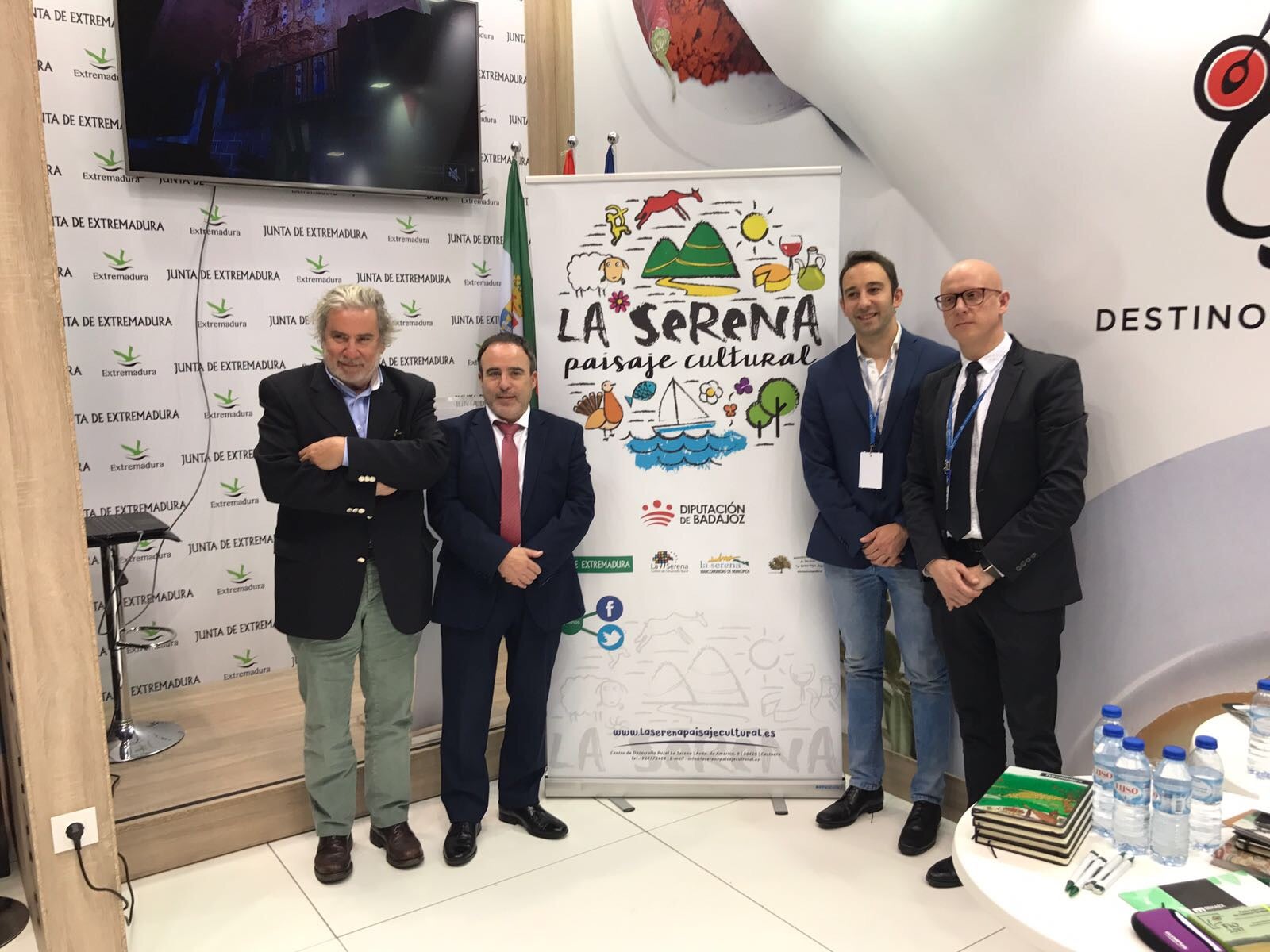 El director general de Turismo, el director del Instituo Cervantes, el alcalde ilipense y el diputado del área de desarrollo local 