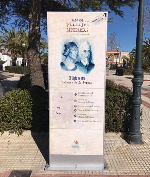 Uno de los caarteles que anuncian la ruta  