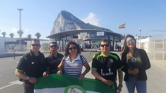 Algunos de losmiembros de Arsa en Gibraltar 