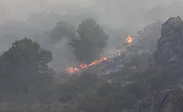 Imagen principal - Infoca | Declarado un incendio forestal en el paraje de Cástala, en Berja