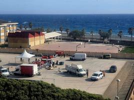 Comienza el montaje del Sirena Loca Fest en Adra