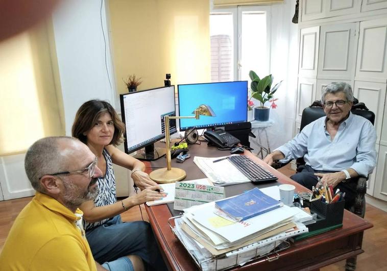 Responsables de la sección sindical de USO.