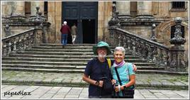 José Díaz y Carmela, casados desde hace 50 años, han realizado el Camino de Santiago juntos.