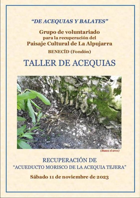 Fondón acoge un taller para recuperar acequias