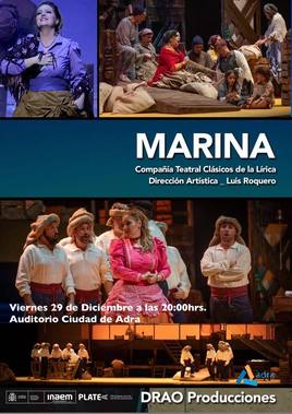 Marina aplaza su representación al 29 de diciembre