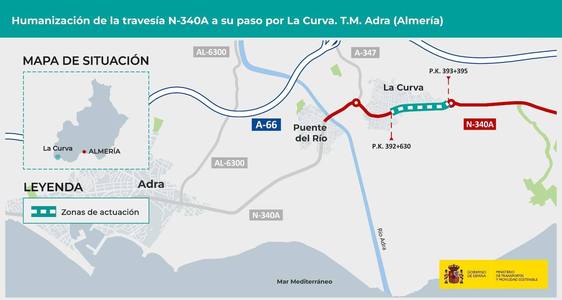 Más de 10 millones costará «humanizar» la N-340 a su paso por La Curva y Balanegra