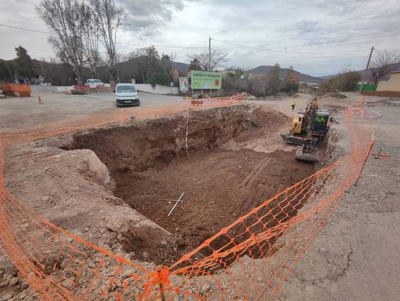 Obras en la rambla de Alcaudique.