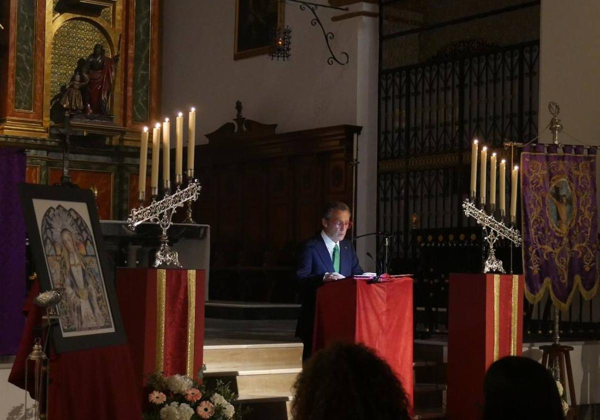 Juan Soriano apela a los valores del cristianismo en su pregón de Semana Santa