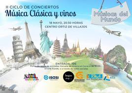 Sinfónica dibuja un viaje por el mundo en su próximo Música Clásica y Vinos