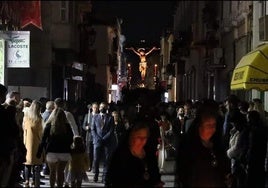 Santo Cristo de Cabrilla de Berja, en una de sus últimas estaciones.