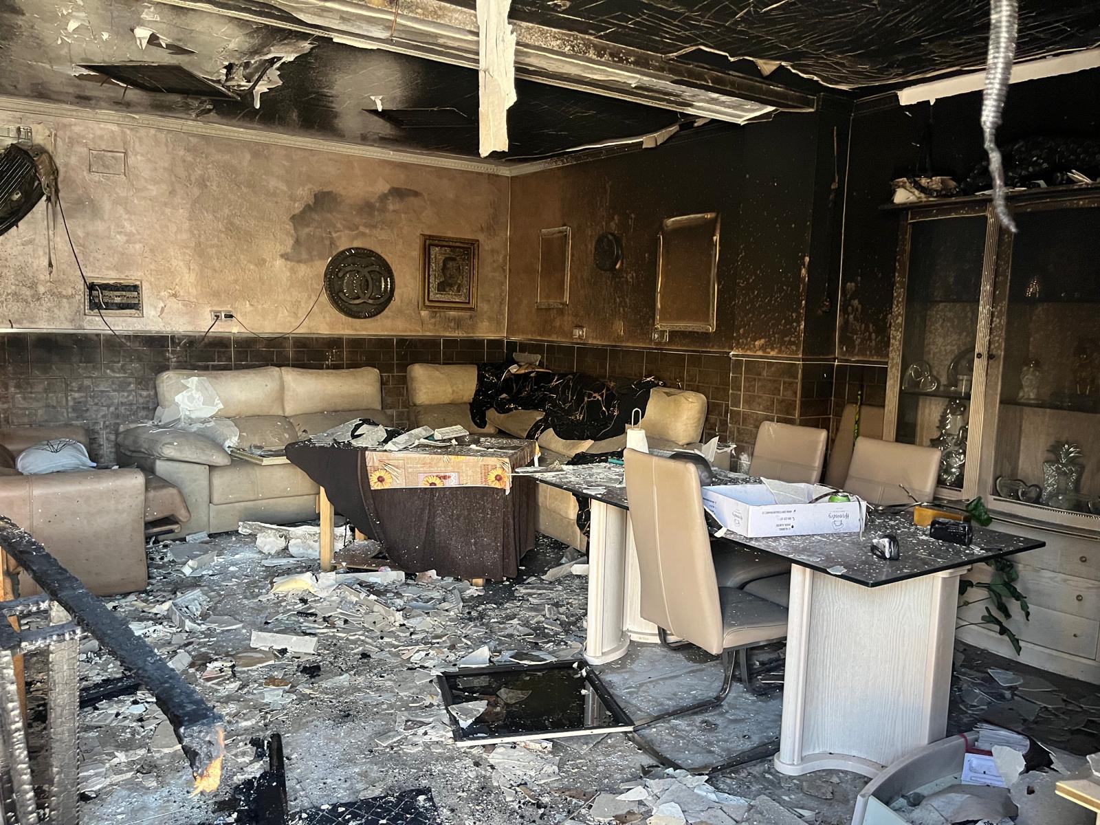 Estado del interior de la vivienda, en la calle Júpiter.