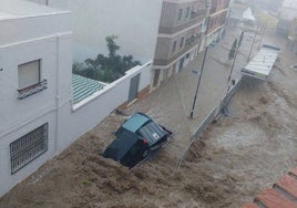 Imagen de archivo de las inundaciones de Adra de 2015.