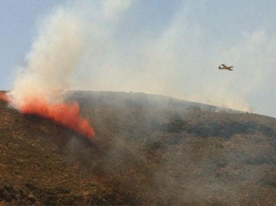 Incendio en el cerro Montivel de Berja